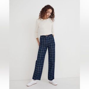 Madewell The Perfect Vintage Wide-Leg Jean in Windowpane